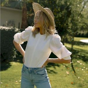 Splendid X Mary Lawless puff sleeve sweatshirt